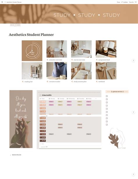Notion College Student Template
